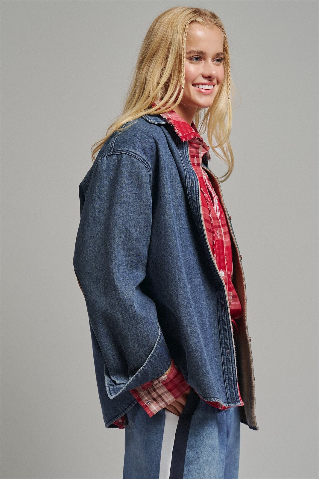 Classic Button-Up Denim Jacket in Denim - Women's Denim Jackets | Urban Daizy