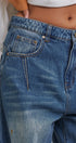 Retro Fade Wide-Leg Barrel Jeans in Denim - Women's Denim | Urban Daizy