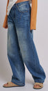 Retro Fade Wide-Leg Barrel Jeans in Denim - Women's Denim | Urban Daizy