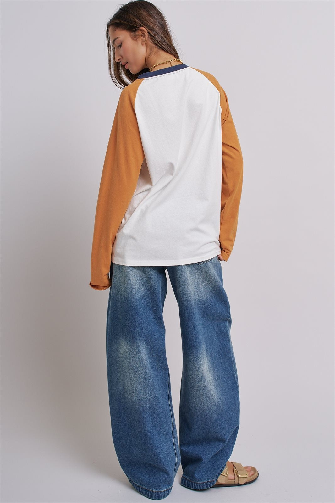 Retro Fade Wide-Leg Barrel Jeans in Denim - Women's Denim | Urban Daizy