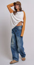 Retro Fade Wide-Leg Barrel Jeans in Orange - Women's Denim | Urban Daizy