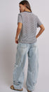 Vintage Wash Barrel Leg Utility Tab Jeans in Lt Denim - Women's Denim | Urban Daizy