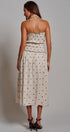 Smocked Polka Dot Halter Midi Dress in Ivory - Women's Dresses | Urban Daizy