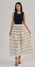 Contrast Trim Tiered Ruffle Maxi Dress in Black - Women's Cocktail Dresses | Urban Daizy