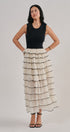 Contrast Trim Tiered Ruffle Maxi Dress in Black - Women's Cocktail Dresses | Urban Daizy