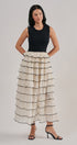 Contrast Trim Tiered Ruffle Maxi Dress in Black - Women's Cocktail Dresses | Urban Daizy