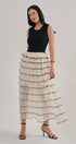 Contrast Trim Tiered Ruffle Maxi Dress in Black - Women's Cocktail Dresses | Urban Daizy