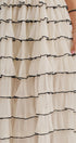 Contrast Trim Tiered Ruffle Maxi Dress in Black - Women's Cocktail Dresses | Urban Daizy