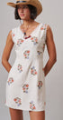 Wildflower Embroidered Mini Dress in Ivory - Women's Casual Dresses | Urban Daizy