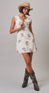 Wildflower Embroidered Mini Dress in Ivory - Women's Casual Dresses | Urban Daizy