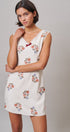 Wildflower Embroidered Mini Dress in Ivory - Women's Casual Dresses | Urban Daizy
