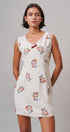 Wildflower Embroidered Mini Dress in Ivory - Women's Casual Dresses | Urban Daizy