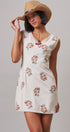 Wildflower Embroidered Mini Dress in Ivory - Women's Casual Dresses | Urban Daizy
