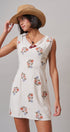 Wildflower Embroidered Mini Dress in Ivory - Women's Casual Dresses | Urban Daizy