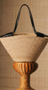 Woven Rope Tote Bag with Leather Handles in Tan - Women's Fashion | Urban Daizy