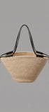 Woven Rope Tote Bag with Leather Handles in Tan - Women's Fashion | Urban Daizy