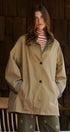 Gingham Lined Oversized Car Coat in Camel - Women's Jackets & Blazers | Urban Daizy