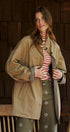 Gingham Lined Oversized Car Coat in Camel - Women's Jackets & Blazers | Urban Daizy