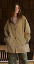 Gingham Lined Oversized Car Coat in Camel - Women's Jackets & Blazers | Urban Daizy