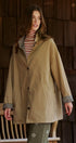 Gingham Lined Oversized Car Coat in Camel - Women's Jackets & Blazers | Urban Daizy