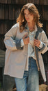 Gingham Lined Oversized Car Coat in Grey - Women's Jackets & Blazers | Urban Daizy