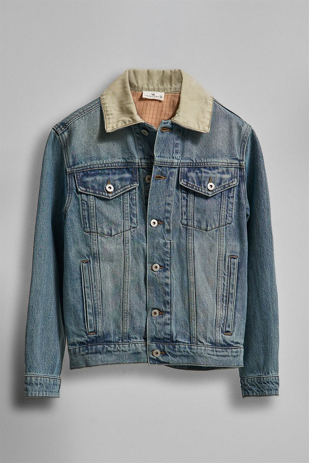 Vintage Wash Denim Jacket With Elbow Patches in Denim - Women's Fashion | Urban Daizy