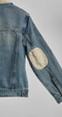 Vintage Wash Denim Jacket With Elbow Patches in Denim - Women's Fashion | Urban Daizy