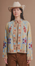 Embroidered Corduroy Folk Floral Jacket in Khaki - Women's Fashion | Urban Daizy