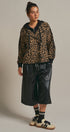 Hooded Leopard Knit Jacket With Gold Buttons in Leopard - Women's Fashion | Urban Daizy