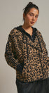 Hooded Leopard Knit Jacket With Gold Buttons in Leopard - Women's Fashion | Urban Daizy