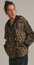 Hooded Leopard Knit Jacket With Gold Buttons in Leopard - Women's Fashion | Urban Daizy