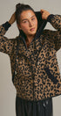 Hooded Leopard Knit Jacket With Gold Buttons in Leopard - Women's Fashion | Urban Daizy