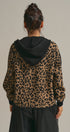Hooded Leopard Knit Jacket With Gold Buttons in Leopard - Women's Fashion | Urban Daizy
