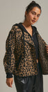 Hooded Leopard Knit Jacket With Gold Buttons in Leopard - Women's Fashion | Urban Daizy