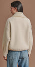 Sweater Knit Jacket with Detachable Collar in Ivory - Women's Fashion | Urban Daizy