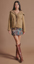 Reversible Wool Blend Shawl Collar Coat in Camel - Women's Jackets & Blazers | Urban Daizy