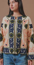 Suzani Embroidered Cotton Floral Jacket in Cream - Women's Fashion | Urban Daizy