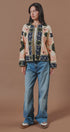 Suzani Embroidered Cotton Floral Jacket in Cream - Women's Fashion | Urban Daizy