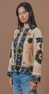 Suzani Embroidered Cotton Floral Jacket in Cream - Women's Fashion | Urban Daizy