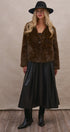 Oversized Leopard Print Faux Fur Jacket in Brown - Women's Jackets & Blazers | Urban Daizy