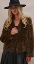 Oversized Leopard Print Faux Fur Jacket in Brown - Women's Jackets & Blazers | Urban Daizy