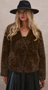 Oversized Leopard Print Faux Fur Jacket in Brown - Women's Jackets & Blazers | Urban Daizy