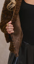 Oversized Leopard Print Faux Fur Jacket in Brown - Women's Jackets & Blazers | Urban Daizy