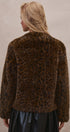 Oversized Leopard Print Faux Fur Jacket in Brown - Women's Jackets & Blazers | Urban Daizy