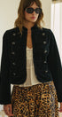 Regiment Velvet Napoleon Jacket in Black - Women's Jackets & Blazers | Urban Daizy