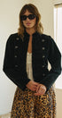 Regiment Velvet Napoleon Jacket in Black - Women's Jackets & Blazers | Urban Daizy