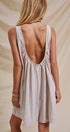 Embroidered Pony Cotton Linen Sleeveless Romper in Blue - Women's Jumpsuits & Rompers | Urban Daizy