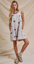 Embroidered Pony Cotton Linen Sleeveless Romper in Blue - Women's Jumpsuits & Rompers | Urban Daizy