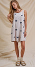 Embroidered Pony Cotton Linen Sleeveless Romper in Blue - Women's Jumpsuits & Rompers | Urban Daizy