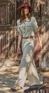 Cotton Utility Jumpsuit with Braided Belt in Khaki - Women's Jumpsuits | Urban Daizy